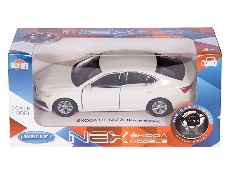Model Škoda Octavia biela 1:34