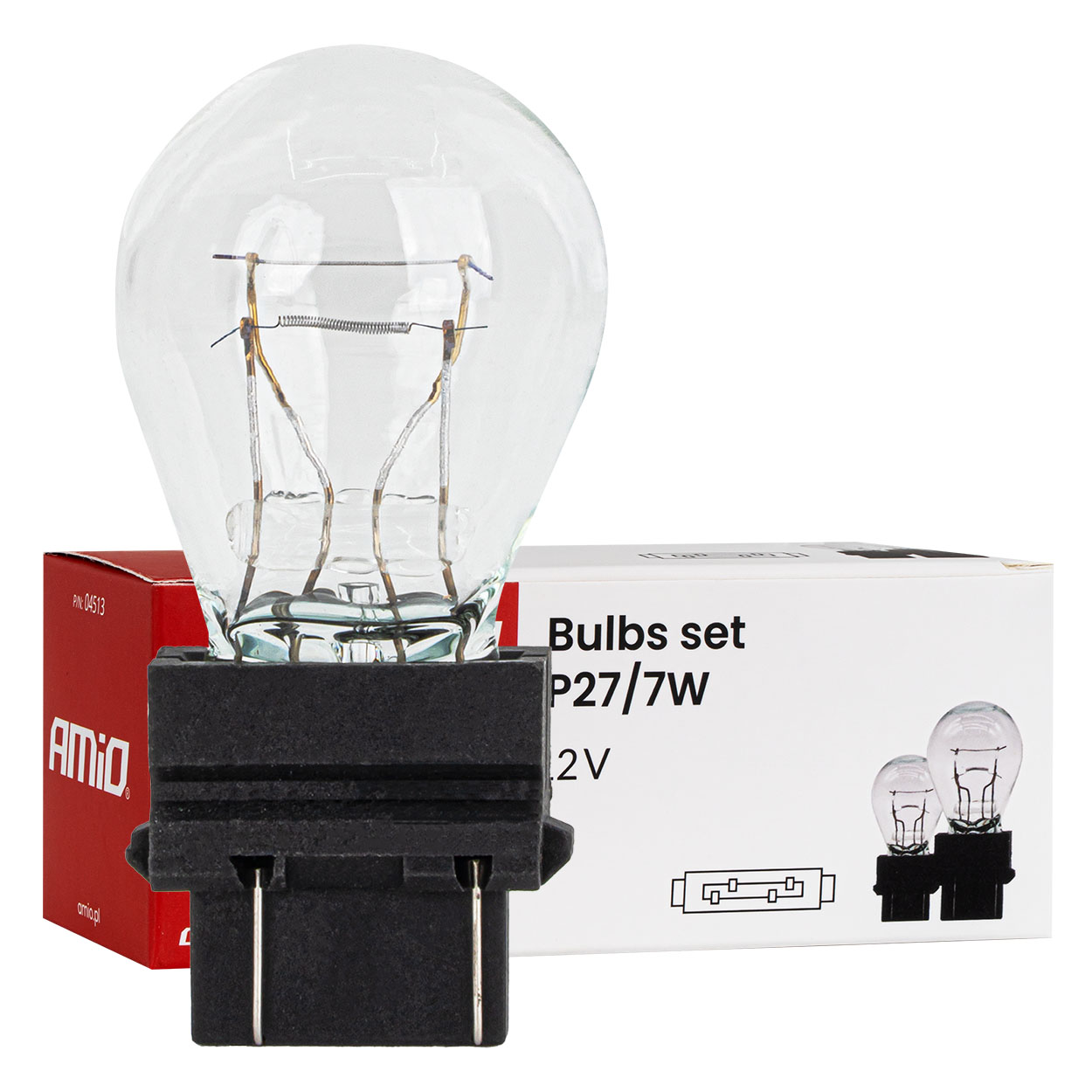 Žiarovka AMIO 12V/27/7W W2.5X16q