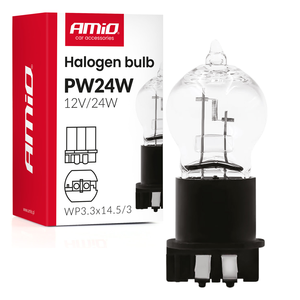 Žiarovka AMIO 12V/24W WP3.3x14.5-3