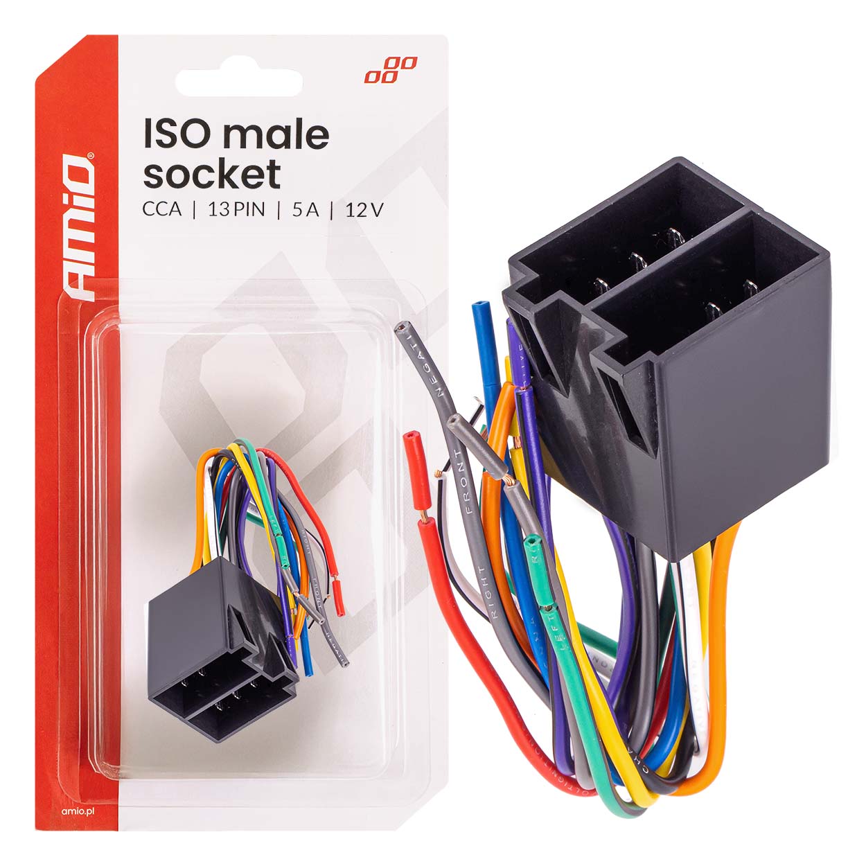Elektroinštalácia autorádia zástrčka ISO CCA 13PIN 5A 12V