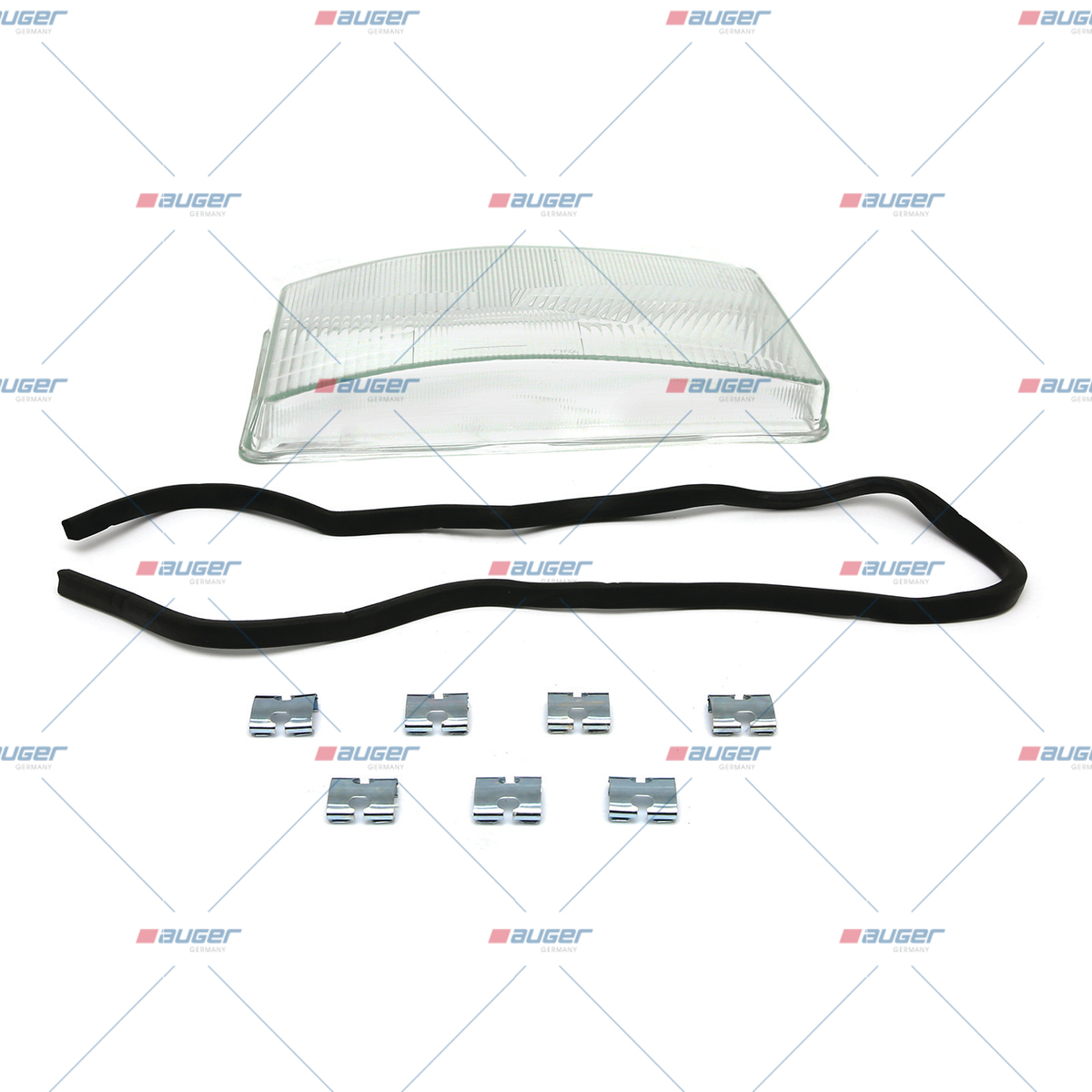 Sklo svetlometu Scania R124 AUGER ľavé 