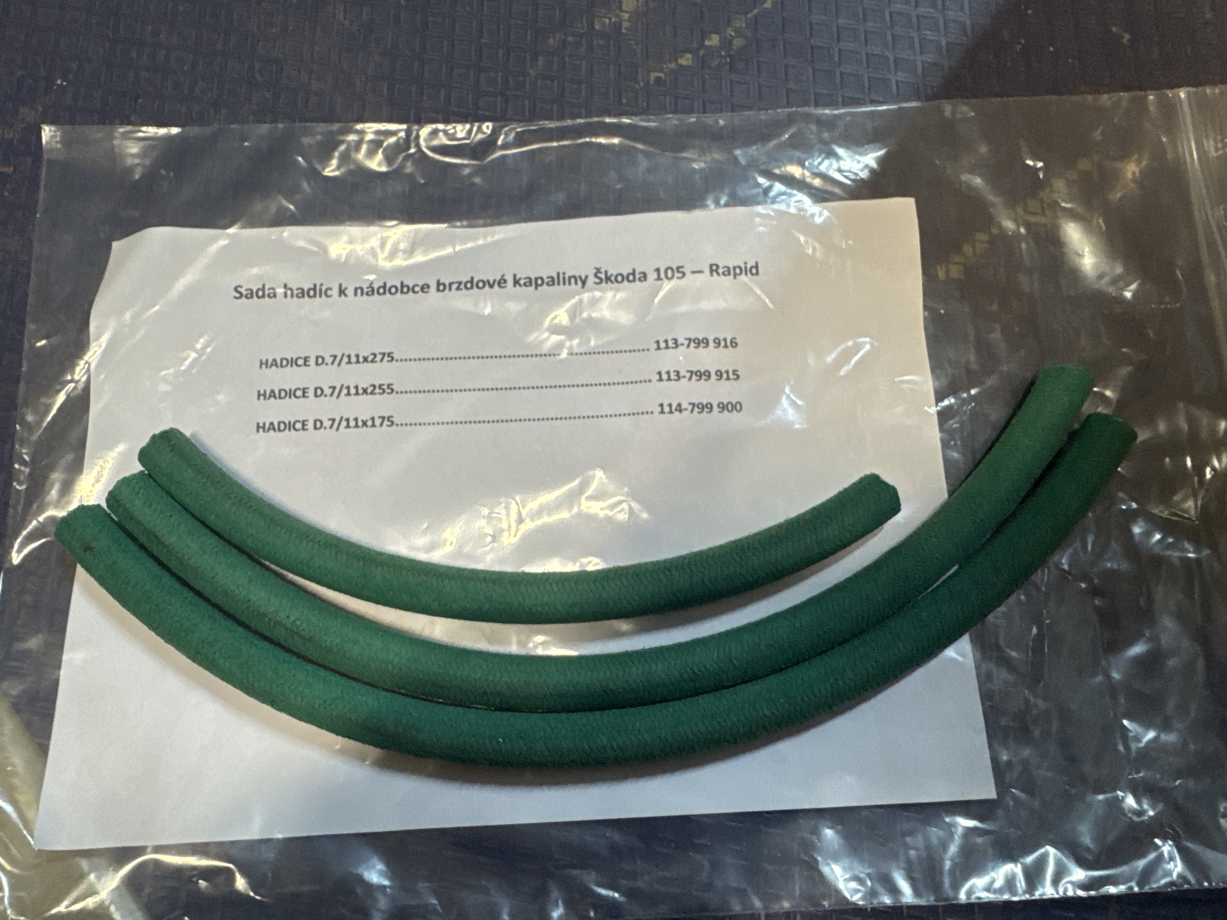 Hadice brzdovej kvapaliny Škoda 105-130 3-ks